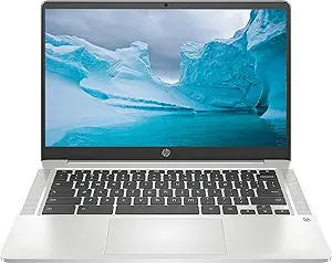 HP Chromebook Laptop • 14 Inch Display • Intel Celeron N4120 Processor • 8GB RAM • 128GB eMMC • Intel UHD Graphics 600 • WiFi • Bluetooth • Backlit Keyboard • Chrome OS • Modern Gray